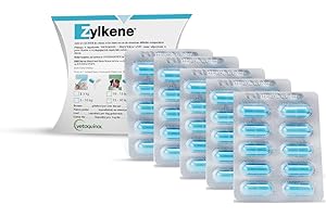 Zylkene Vetoquinol 225 mg | 50 Cápsulas | Complemento alimenticio para perros | Para ayudar en situaciones desconocidas | Con tripsina hidrolizada caseína bovina