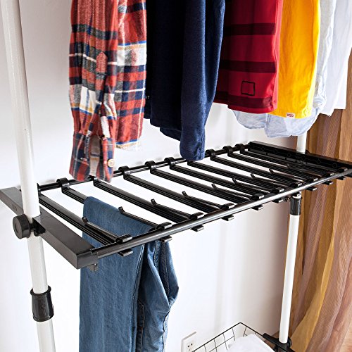 SoBuy® Teleskop Garderoben System, Kleideraufbewahrungssystem, Regalsystem, FRG35 - 6