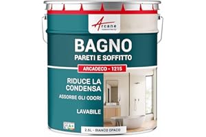 Pittura impermeabile per bagni, muri e soffitti - ARCADECO - 1215 - Bianco - ARCANE INDUSTRIES