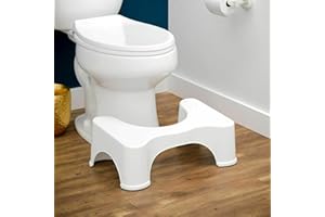 MAXPERKX Antibacterial Squatting Toilet Stool- 7-Inch Anti Slip Easy To Clean Potty Squat Aid For Adult Bathroom Step Stool-Poo Stool For Conspitation, Bloating, IBS, Aligns Colon For Bowel Movement