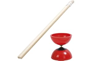 Schildkröt 970136 Diabolo set av elastisk röd polyeten, metallnav, 2 trästavar inklusive snöre och instruktioner, en storlek