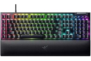 Razer BlackWidow V4 - Mechanische Gaming-Tastatur Snap Tap (Mechanische Yellow Switches, 6 Makro-Tasten, Doubleshot-ABS-Tastenkappen, Chroma RGB) QWERTZ DE-Layout | Schwarz