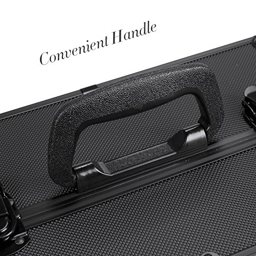 Homdox Kosmetikkoffer Schminkkoffer Friseurkoffer Beauty Case Schmuckkoffer Metall - 6