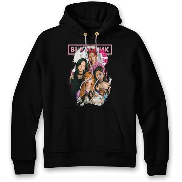 BlackPink Hoodie Pink Venom Group Photo Official Unisex Black