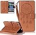 Produktbild Neu ISENPENK Huawei P8 Lite/Huawei ALE-L21 Hülle Leder [Braun] Magnet,Muster Campanula Huawei P8 Lite/Huawei ALE-L21 Flip Case 3-in-1 Bookstyle Geldbörse Tasche,Standfunktion Schutzhülle Tasche Credit Card Slots Wallet Case Leder