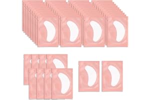 ADSPOW Patchs Pour Extensions de Cils Gel Patch,Non Pelucheux Gel Yeux Patchs,Under Eye Pads for Eyelash Extensions Cils Pad Eye Masque Beauté Outil (Rose-50Pairs)