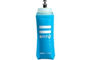 FITLY Gourde Souple Pour Sac D'hydratation De Course - Idéal pour Le Running, Vélo, Randonnée - Bouteille D'eau Pliable pour Utilisation en Extérieur - Flasque souple pour l'hydratation