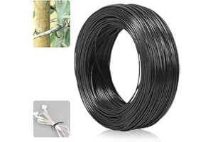 TANCUDER Alambre de Tensión Galvanizado 100m Alambre de Hierro Recocido Alambre de Hierro Plastificado Negro Alambre de Hierro Galvanizado Plastificado para Cables de Alambre Plantas