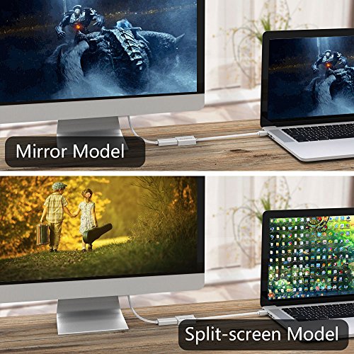 ELUTENG Mini DisplayPort auf HDMI Adapter 4K Mini DP to HDMI Kabel Thunderbolt Kompatibel UHD Mini DisplayPort HDTV Cable für Apple MacBook Pro Air Mac Mini Pro iMac - 5