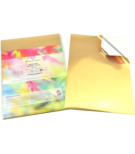 Fogli Vinile Oro Spazzolato A4 - Stampabile A Getto D'Inchiostro E Laser, Impermeabile Per Cricut E Silhouette