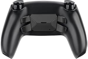 INROBERT Programmable Remap Back Paddles Kit for PS5 Controller BDM 010 & BDM 020, 4 Black Upgrade Back Button Attachment for PS5 Controller