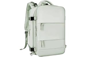 Mi Ko Mi Ka Mochila de Viaje Grande: Resistente al Agua, con Compartimento para Zapatos Separado, Puerto de Carga USB y Diseño Multifuncional Antirrobo. 2210