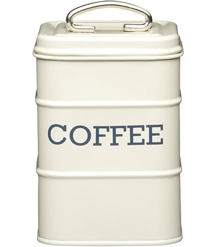 Boîte Métal Pour Dosettes Café Delys - Design Fun Rouge - Rangement 250g - 7.5x18 Cm