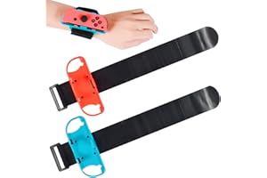 WFFEILA 2 Stück Armband für Just Dance, Switch Dance 2025 2024 2023 2022 2021, Verstellbarer Elastischer Armbinden Gurt Kompatibel mit Nintendo Switch Joy Con Controller Sportspiel