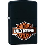 Zippo Harley-Davidson 49466 Accendino Antivento Ricaricabile – Metallo Marrone Con Logo Bar & Shield – Made In USA – Garanzia A Vita - 4