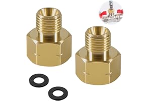 tiyiyok 2 Pièces Raccord Gaz, Adaptateur Gpl, Filetage Gauche 1/2" à Filetage Droit 5/8" Pouce, Adaptateur Camping Gaz pour Chauffage, Cuisine, Haute Pression