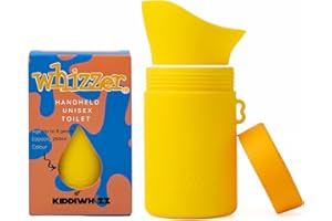 KIDDIWHIZZ Portable Toilet/Travel Potty Holiday Essentials for Kids - Ideal for Potty Training, Camping, Car Journeys & Travel - Unisex Silicone Pee Bottle - Portable & Leakproof - 250ml