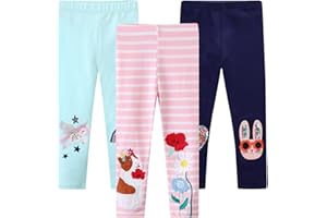 EmaoFun Leggings para Niñas,Pack Mallas Pantalones niña Algodon Talla 2-7 años