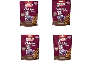 Finnern - Rinti Rinti Chicko Plus Hundesnack Leberwurstschnitten mit Huhn Bundle - 4 x 80g