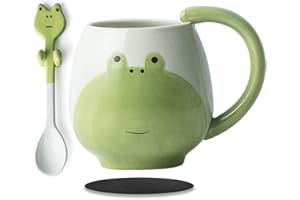 Arawat Kubek 3D z żabą, 350 ml, żaba, z łyżeczką, żaba, prezent, słodka kawa, herbata, prezent urodzinowy, dla dziewczyny, chłopaka, chłopców, kobiet i mężczyzn
