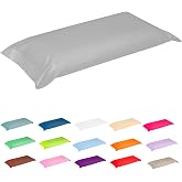 100% Cotton Pillowcases, All Sizes, Very Soft Touch, for All Beds, Made in Portugal, Outer Cover (150 cm, Grey)