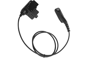 fasient1 Adaptateur de Casque de Talkie-walkie, Adaptateur de Casque de Remplacement U94 PTT pour Motorola MTP850S XIR P8268 P8200 MTP6550 XPR6350, Noir
