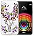 Produktbild LG X Power Case Soft TPU Neu Tasche ISENPENK Für 5,3-Zoll LG X Power(2016)/K220 Hülle Silikon Muster [Hirsch Blumen] vorne und hinten Ultra Slim Back Cover Schutzhülle Wasserdicht Stoßfest Handyhülle Case Glanz nachts
