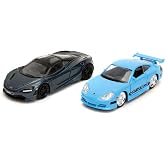 Jada 253202012 Fast & Furious 2'li Paket, Brian's Porsche 911 GT3 RS & Shaw's McLaren 720S Model Arabalar