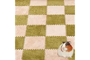 ONCPCARE 10 cuscinetti in pile per porcellini d'India, lavabili, riutilizzabili, morbidi e caldi, 28 x 27,9 cm, per conigli, colore: verde