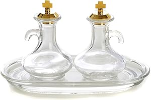 Holyart Vinajeras y Bandeja Vidrio 50 ml