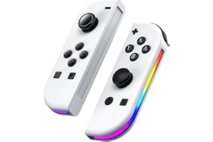 Pogriko Mandos para Switch, Mando Switch Inalambricos Compatibile con LED RGB/Vibración Doble/Gyro Axis/Captura de Pantalla