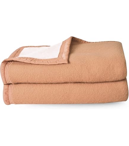 Grande Couverture Vintage 100% Laine Vierge – Woolmark – 180 X 220 Cm