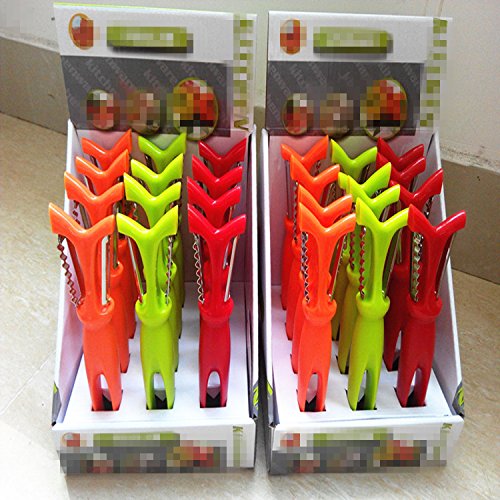 Trenta Kitchen Kräuterschere mit Mehrzweck-Schäler, für Obst und Gemüse, hochwertiges Küchenzubehör, Schere mit 5 Edelstahlklingen, inkl. Schutzhülle und Reinigungskamm grün - 8