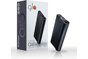 GLO Hyper X2 Air Tabakerhitzer, Elektrischer Tabak Heater für klassischen Zigaretten Geschmack, Alternative zur E-Zigarette, Einfache Reinigung, bis zu 20 Sticks pro Akku-Ladung, Moonless Black