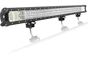 AUXTINGS 102 cm 40 pollici 540W Barra luminosa a LED Tripla fila Spot Flood Fascio combinato Luci fuoristrada Faro da lavoro impermeabile per camion SUV ATV UTV Luci per barche, 12V 24V