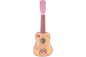 Bontempi | WoodHarmony - Chitarra Classica in Legno da 55 cm per Avventure Musicali Autentiche, Rosa