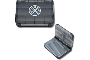 ‎LMAB LMAB Angelbox Pocket Box, Kleinteile Angel Box, Sortierbox zum Angeln, Angelzubehör Kleinteilebox, Tacklebox, Kunstköderbox, Angelköder Angelkiste, Angelboxen, Angelkasten (L - 13,2 x 9,7 x 4,4 cm)