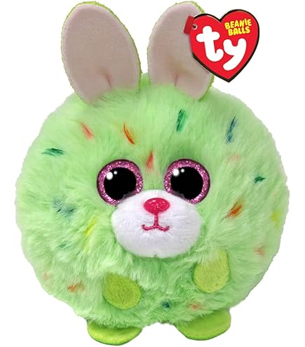 Ty Beanie Balls T42554 Lemon the Easter Bunny with Pink
