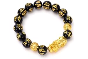 BOBEINI PIXIU Bracciale per Donna Uomo Ricchezza Buddismo Bracciale Porta Fortuna Coraggiosa Ricchezza Bracciali Feng Shui Fortunato Amuleto Gioielli