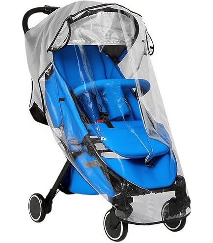 Housse De Pluie Universelle Transparente Pour Poussette - Imperméable, Coupe-Vent, Avec Fermeture Éclair Fenêtre