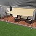 Produktbild IBIZSAIL Premium Sonnensegel - Viereck (rechteckig) - 500 x 300 cm - Creme - Wasserabweisend (inkl. Spannseilen)
