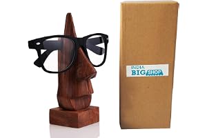IndiaBigShop mors dag speciella unika presenter i trä klassisk handsnidade rosenträ näsformade glasögon spektrum/glasögonhåll
