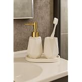 El Yapımı 2'li Beton Banyo Seti &ndash; Sabunluk & Geniş Diş Fır&ccedil;alık, Modern Tasarım