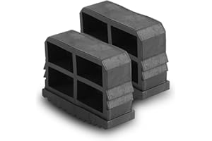Broco 2 pezzi Piedini di Gomma per Scala Piedini di Ricambio per scala universale Adatto 60 x 23mm, Piedini per scaletta di ricambio in gomma antiscivolo Cuscino per tappetino Suola Nero