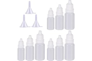 Droppflaska i plast, 10 ml/15 ml/20 ml tom pipett, vätskeflaskor med tratt, mätflaskor för oljor, vätskeprover, bläck