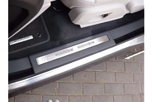 AUTOCOVR Umbrales (Delantero) De Acero para 2011-2018 Evoque - 2 Piezas para Vehículo de 5 Puertas Molduras Protección Inox Metal Cepillado Interior Personalizados Hechos a Medida Tuning