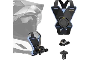 NEEWER Soporte para Casco de Moto para Action CAM, Montaje Casco con Adaptador Rápido Magnético de Cámara del Lanzamiento, Accesorios Camara Deportiva Compatible con GoPro dji Insta360 AKASO, GP19