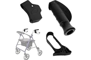 EDWERD Rollator Frein à main et poignée de rechange pour déambulateur roulant – Poignées d'aide à la mobilité sans câble de frein, compatible avec les tubes de 22 mm