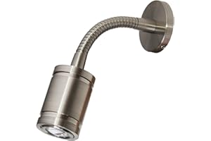 LIGHTEU, 12 V 2,2 W lampa LED do czytania F1 z włącznikiem, niklowane wykończenie