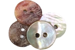 BOTIBOTON SL BOTIBOTON - Bottoni in madreperla naturale - AKOYA - 10 misure - Prodotti e spediti dalla Spagna - 12 mm